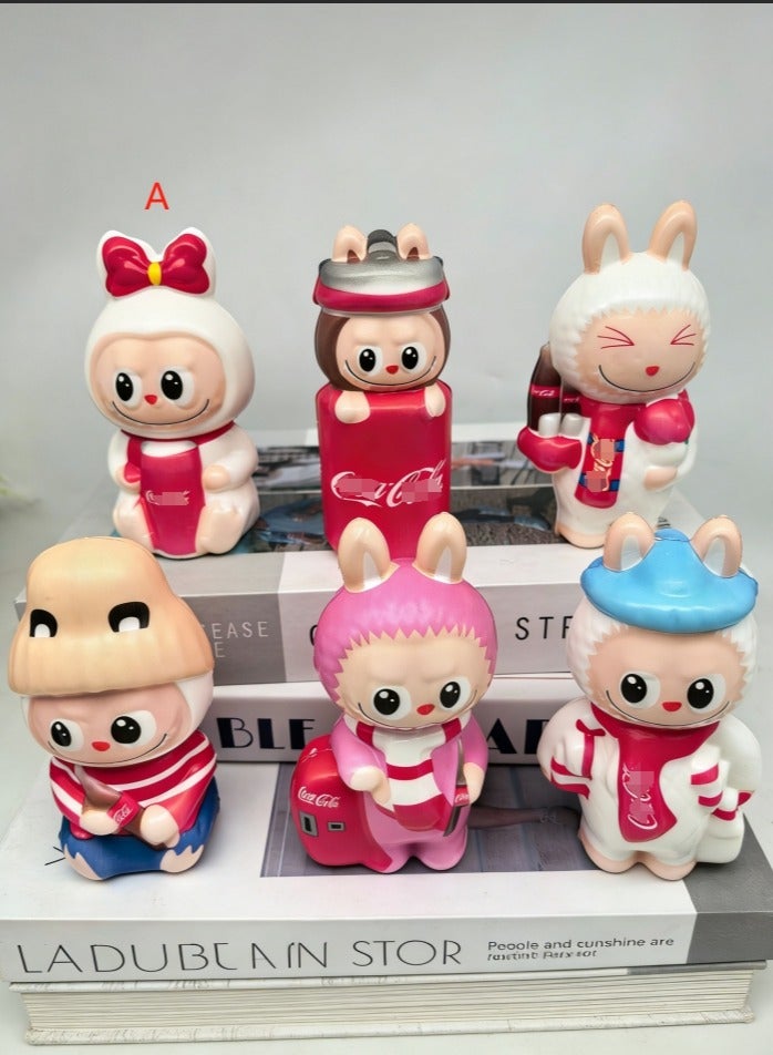 LABUBU A patten Squishy Toys, Novelty Decompress Toys, Squeeze Stress Ball Pinch Cute Sensory Toys for Relieving Fidget Rising Character Shaped Novelty Things Birthdays Cosplay Party Opp Packaging Gift Decorations - Image 2